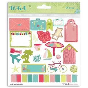 2 pl. stickers 15x15 Cap au sud