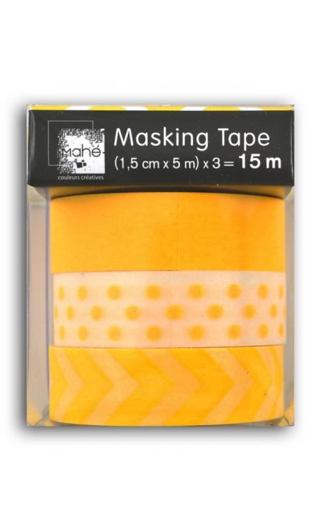 Masking Tape x3  Amarillo Fluo