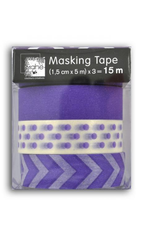 Masking Tape x3  Violeta  Fluo