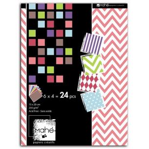 Bloc Deco Mahé motivos 15x20cm 24f. (4 diseños x 6colores)