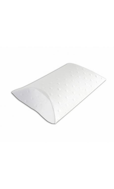 Pillow boxes 7x10,3x2,5cm- blanc embossé pois