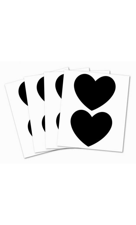 Stickers pizarra-grands corazones